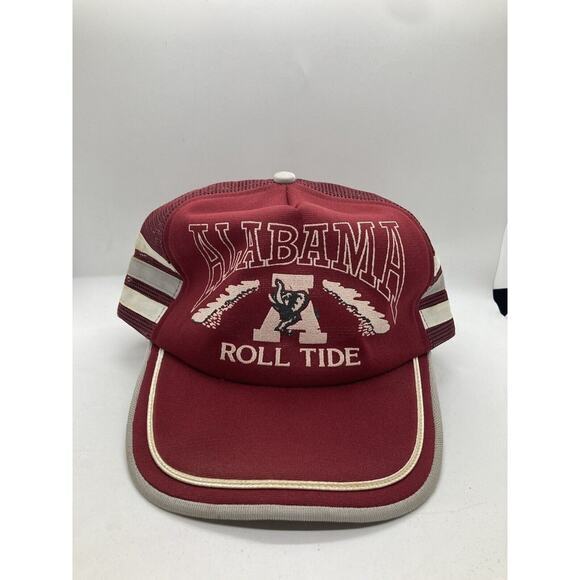 Vintage Alabama University Roll Tide Mesh Trucker Snapback Made‎ In USA - Picture 1 of 10